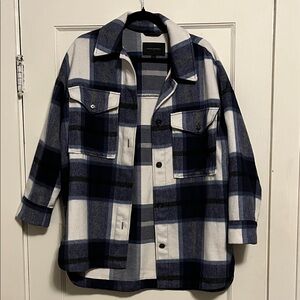Banana Republic Factory Plaid Flannel Shacket